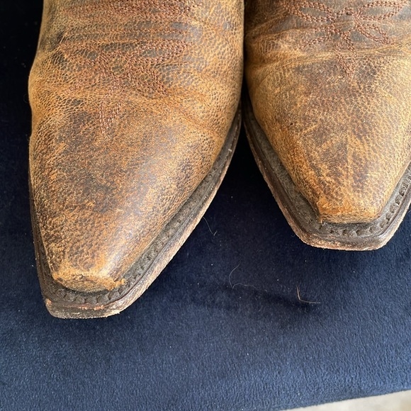 Dan Post Women Brown Leather Cowboy Booties size 7.5 - Picture 4 of 10